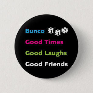 bunco good friends #2 2 inch round button