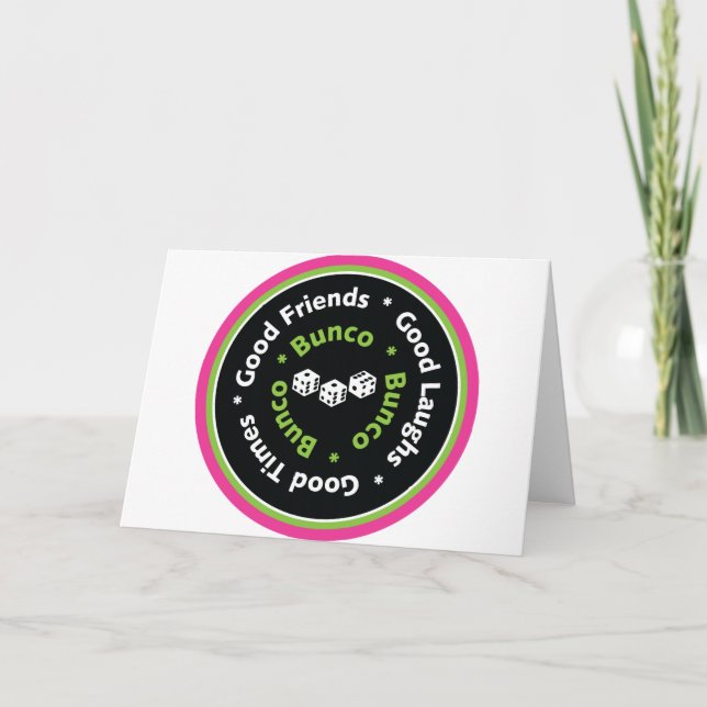bunco good friends card (Front)
