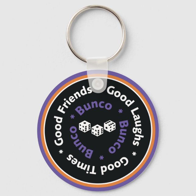 Bunco Good Friends - Purple Keychain (Front)