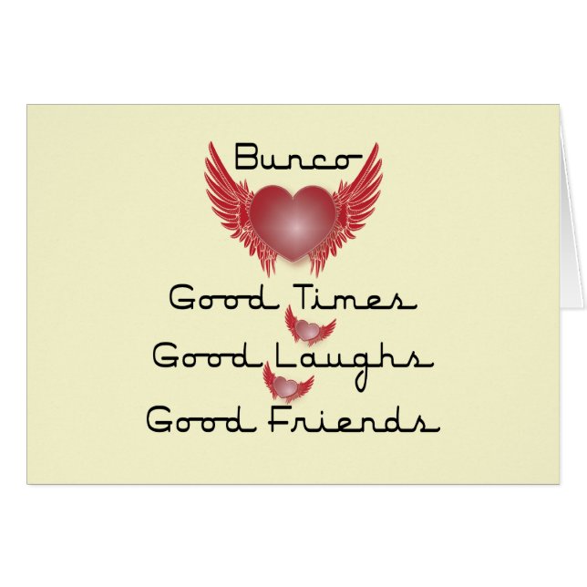 bunco good times with heart and wings (Front Horizontal)