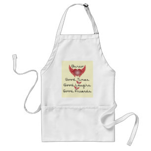 bunco good times with heart and wings standard apron