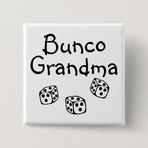 Bunco Grandma 2 Inch Square Button