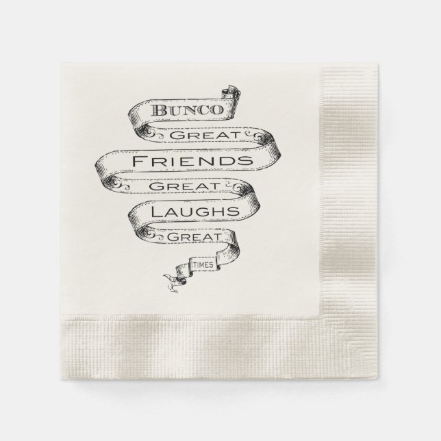 Bunco Great Friends Napkin (Front)