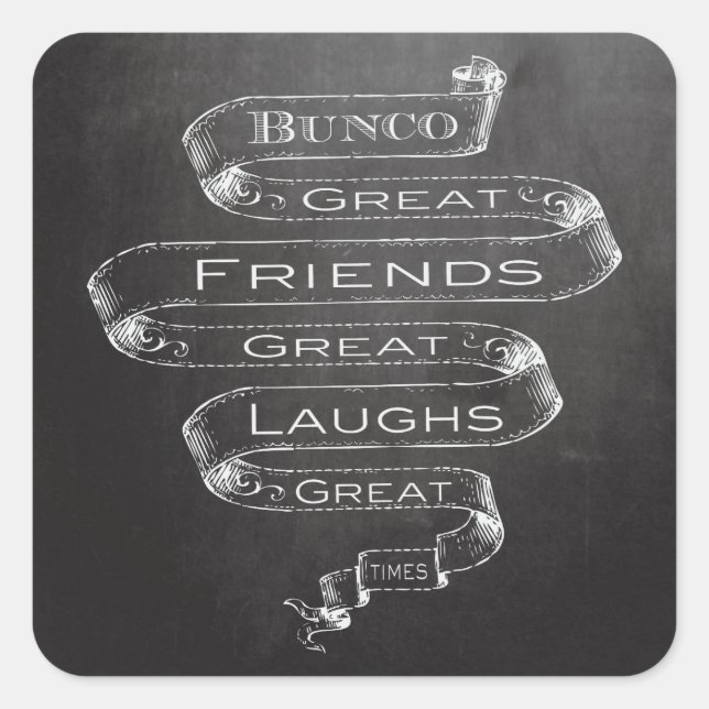 Bunco Great Friends Square Sticker (Front)