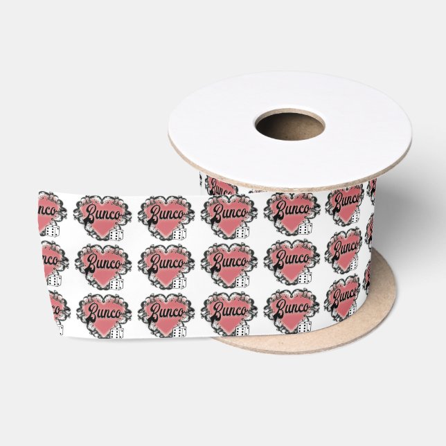 bunco heart tattoo satin ribbon (Spool)
