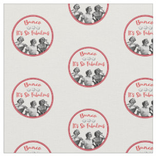 Bunco It's So Fabulous Retro Vintage Players Fabric
