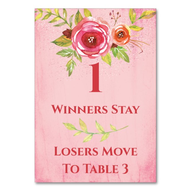 Bunco Jolie Fleurs Carte Table #1 (Par défaut)