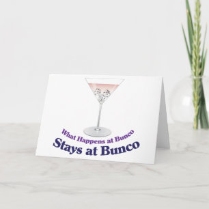 Bunco Martini Cocktail Card