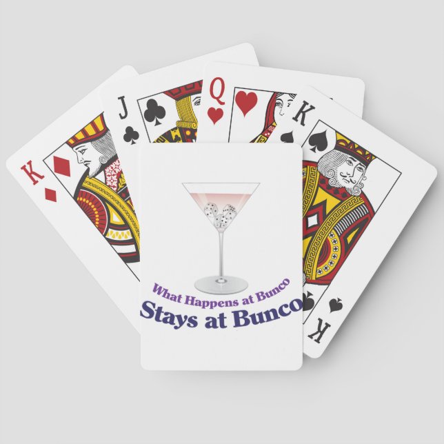 Bunco Martini Cocktail Playing Cards (Back)