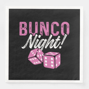 Bunco Napkins for Bunco Night Party Decorations