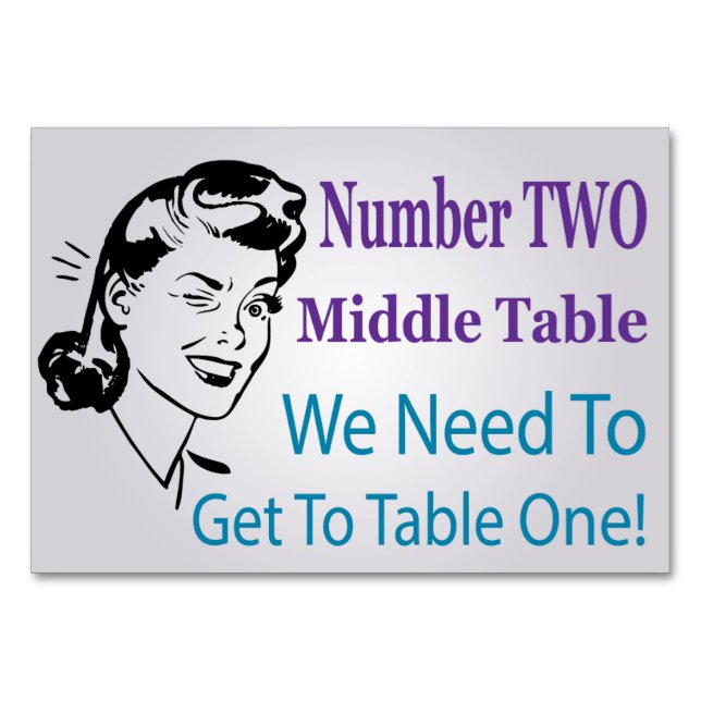 Bunco Numéro deux carte de table intermédiaire (Devant)