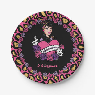 Bunco, Pin-up, Rock-A-Billy Paper Plate