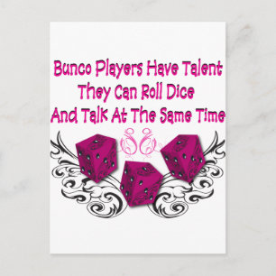 bunco players have talent #2 postcard