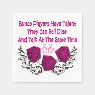 Bunco Players Have Talent by Artinspired Napkin
