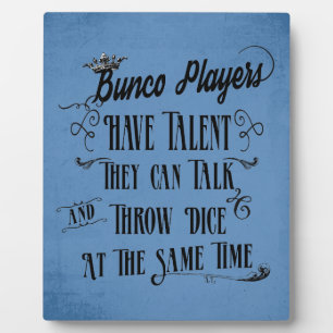Bunco Players Have Talent With Crown Plaque