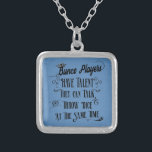 Bunco Players Have Talent With Crown Silver Plated Necklace<br><div class="desc">Bunco Players Have Talent They Can Talk And Throw Dice At The Same Time original quote by Artinspired .  Funny bunco saying. Design features vintage style typography and a crown for the Bunco Queen.  Some design feature an old vintage paper background.</div>