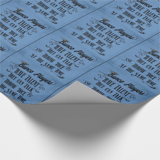 Bunco Players Have Talent With Crown Wrapping Paper (Corner)