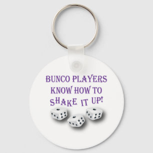 bunco players know how to shake it up! keychain