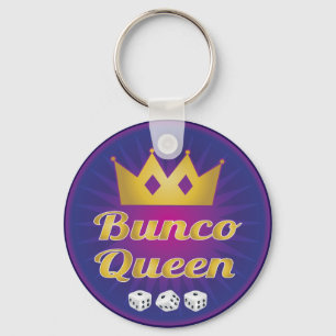 Bunco Queen Crown and Dice Keychain