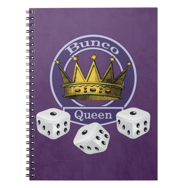 Bunco Queen Crown and Dice Notebook (Front)