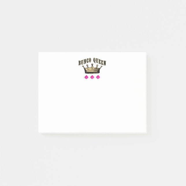 Bunco Queen Post It Note (Front)