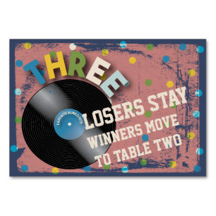 Bunco Rock and Roll Table Card #3