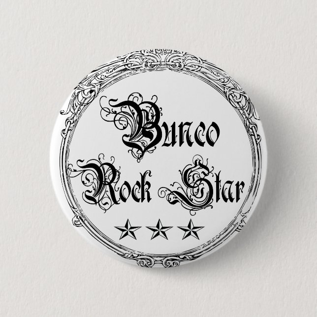 bunco rock star 2 inch round button (Front)