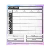 bunco score pad