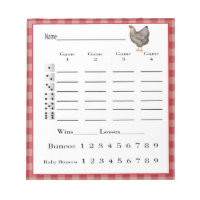 bunco score pad - spring chicken country western