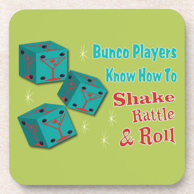 Bunco - Shake, Rattle & Roll Martini Coasters (Front)