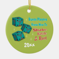 Bunco - Shake, Rattle & Roll Martini Dice Ornament