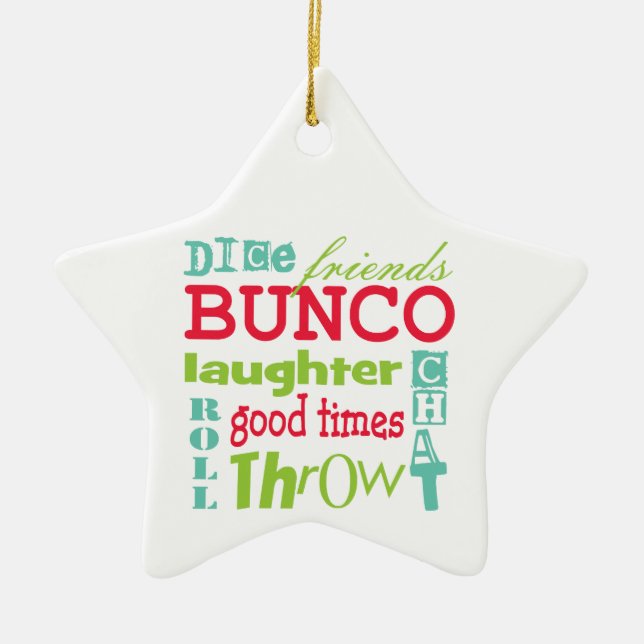 Bunco Subway Art Design By Artinspired Ceramic Ornament (Front)