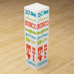 Bunco Subway Art Gift Wine Box<br><div class="desc">Bunco Subway Art wine gift box features the words: dice,  friends,  Bunco,  laughter,  good times,  throw,  chat,  roll and counting. Use this for birthdays,  Christmas,  Friendship and other holidays.  Add your own text to personalize with a group name,  name,  event and more.</div>