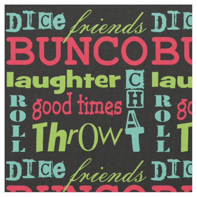 Bunco Subway Art Novelty Fabric (Close Up)