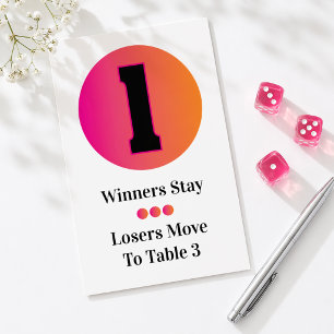 Bunco Table Cards Set - Circle 1