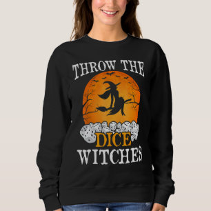 Bunco Throw The Dice Witches Bunco Game Halloween Sweatshirt