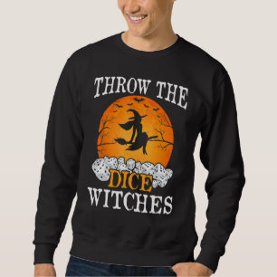 Bunco Throw The Dice Witches Bunco Game Halloween Sweatshirt
