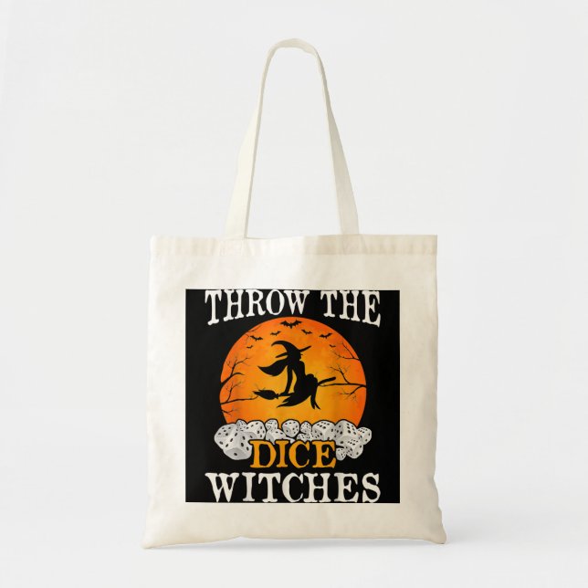 Bunco Throw the Dice Witches Bunco Game Lover Hall Tote Bag (Front)