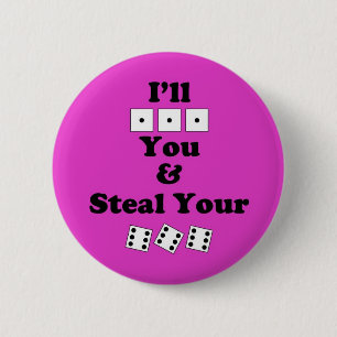 Bunco Warning 2 Inch Round Button