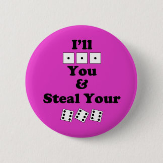 Bunco Warning 2 Inch Round Button