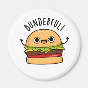 Bunderful Funny Burger Bun Pun Magnet