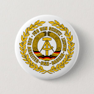 Bundesrepublik Deutschland / East Germany Crest 2 Inch Round Button