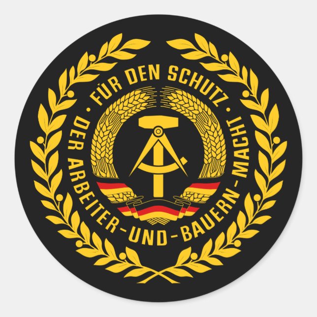 Bundesrepublik Deutschland / East Germany Wreath Classic Round Sticker (Front)