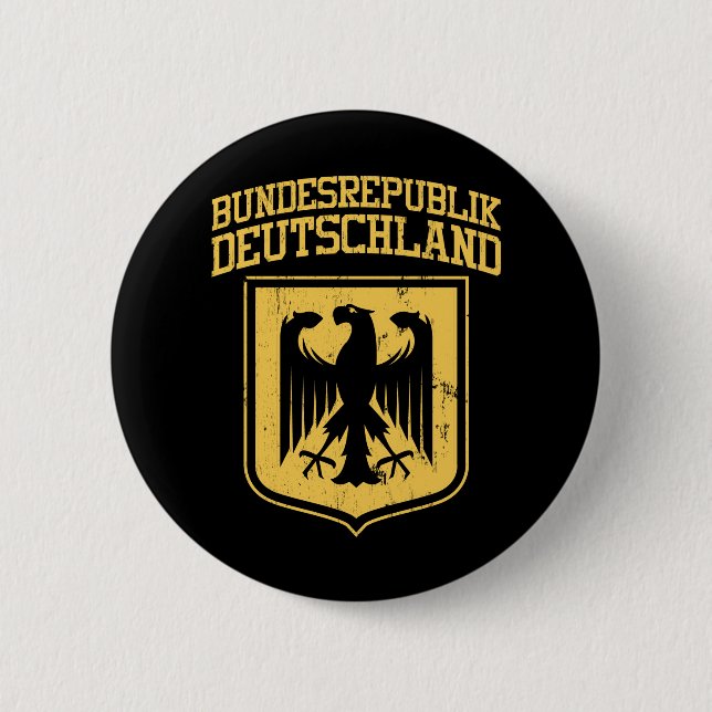 Bundesrepublik Deutschland / German Eagle 2 Inch Round Button (Front)