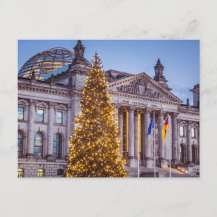 Bundestag Building, Germany on Christmas Day Postcard