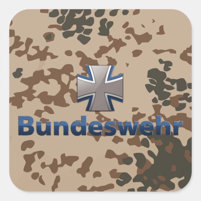 Bundeswehr Emblem Square Sticker (Front)
