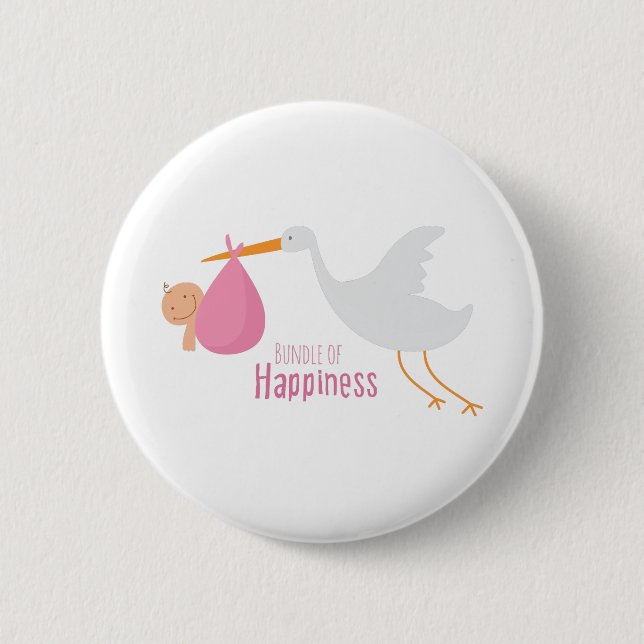 Bundle Of Happiness 2 Inch Round Button (Front)