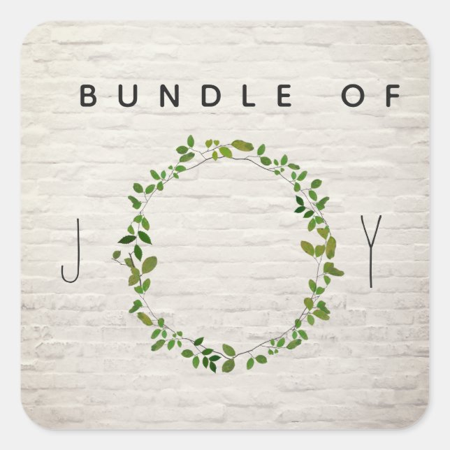 Bundle Of Joy Brick Wreath Sticker (Front)