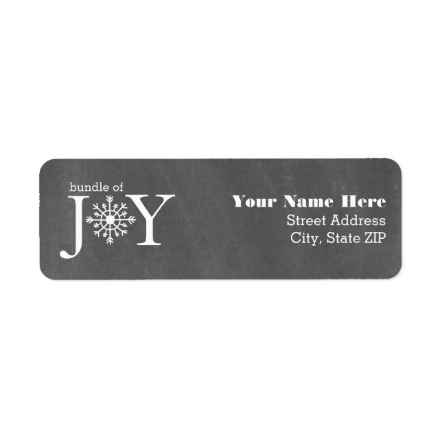 Bundle Of Joy Chalk Snowflake Winter Baby Shower (Front)