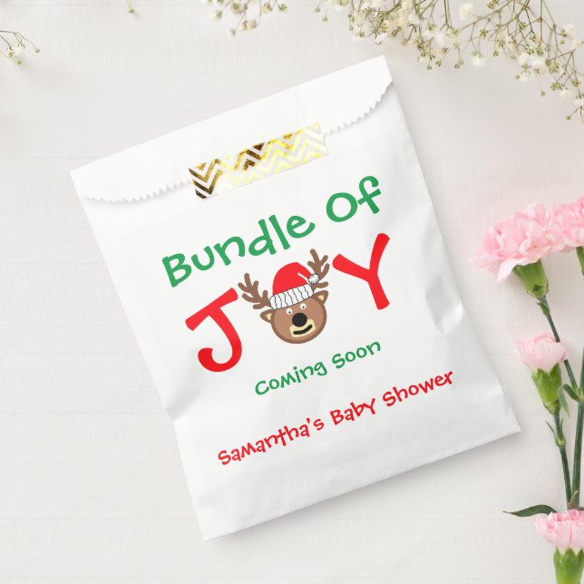 Bundle of Joy Christmas Baby Shower Favour Bag (Sealed)